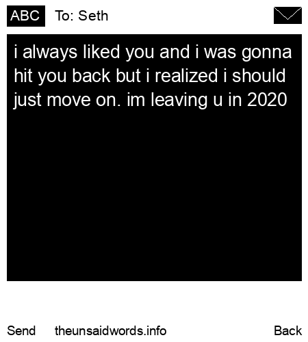unsent message to Seth