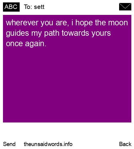 unsent message to sett