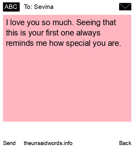 unsent message to Sevina