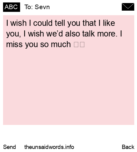 unsent message to Sevn