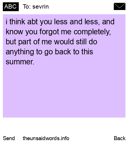 unsent message to sevrin