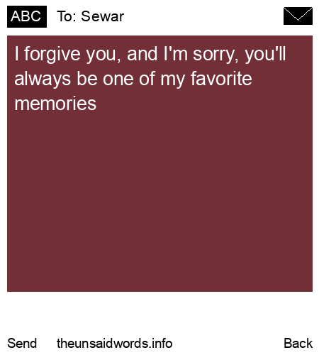 unsent message to Sewar