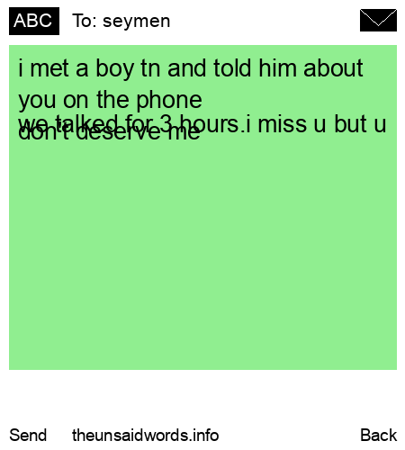 unsent message to seymen