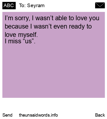 unsent message to Seyram