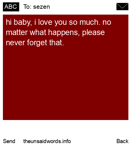 unsent message to sezen