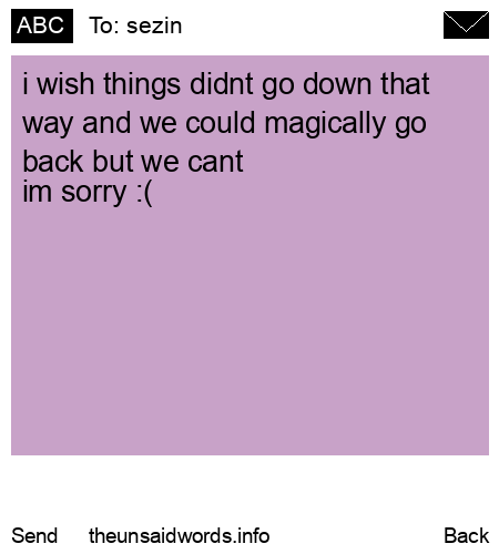 unsent message to sezin