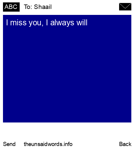 unsent message to Shaail