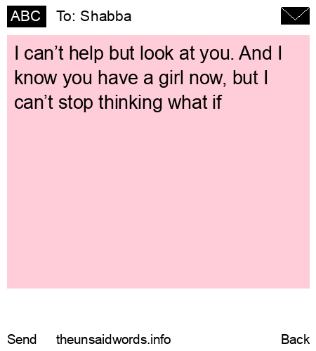 unsent message to Shabba