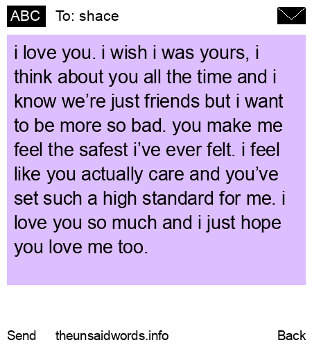 unsent message to shace