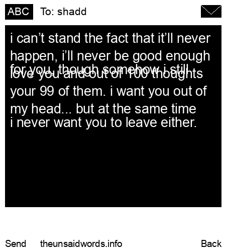 unsent message to shadd