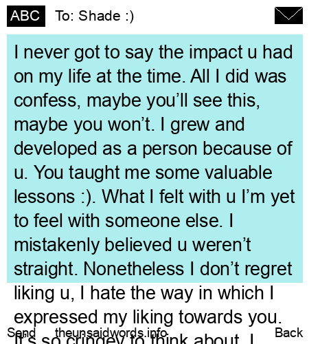 unsent message to Shade :)