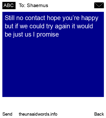 unsent message to Shaemus 