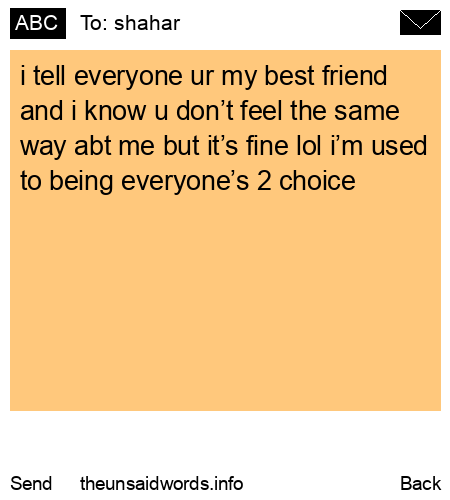 unsent message to shahar