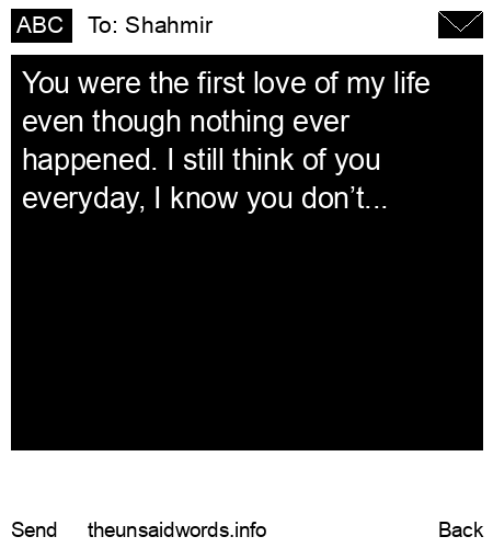 unsent message to Shahmir