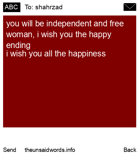 unsent message to shahrzad