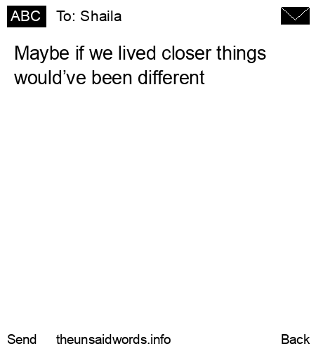 unsent message to Shaila