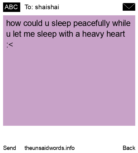 unsent message to shaishai