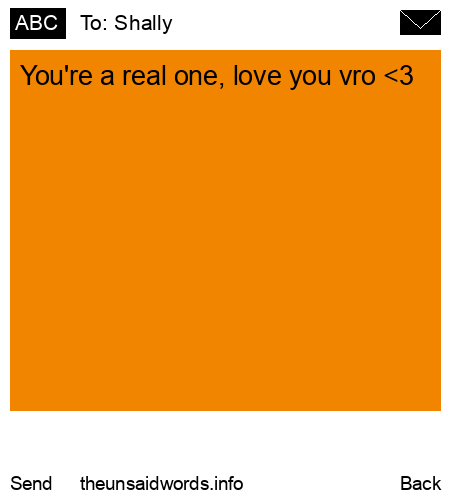 unsent message to Shally