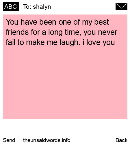 unsent message to shalyn