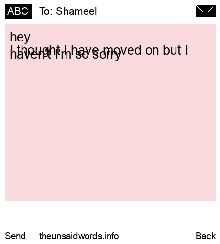 unsent message to Shameel