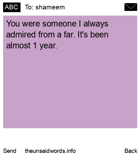 unsent message to shameem