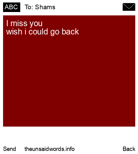 unsent message to Shams
