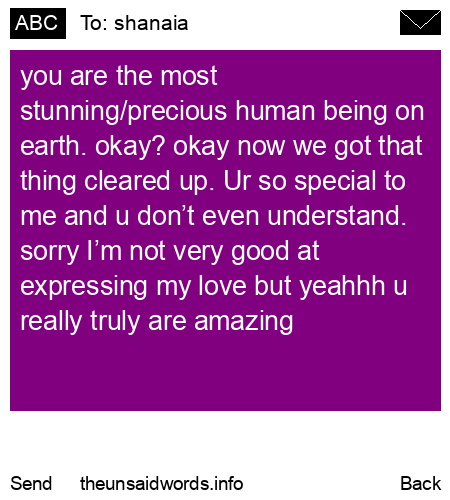 unsent message to shanaia