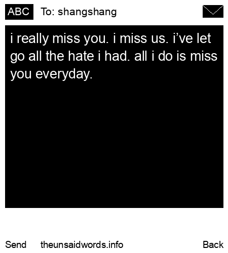 unsent message to shangshang