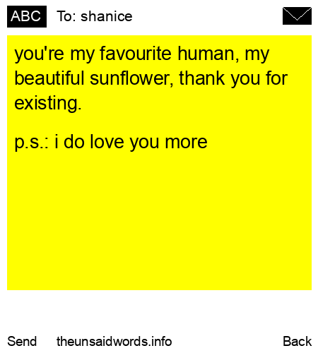 unsent message to shanice