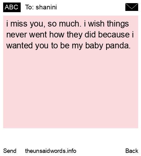 unsent message to shanini