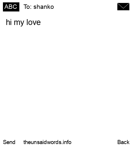 unsent message to shanko