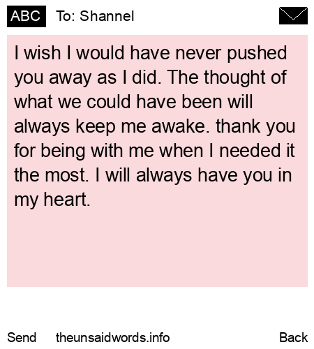 unsent message to Shannel