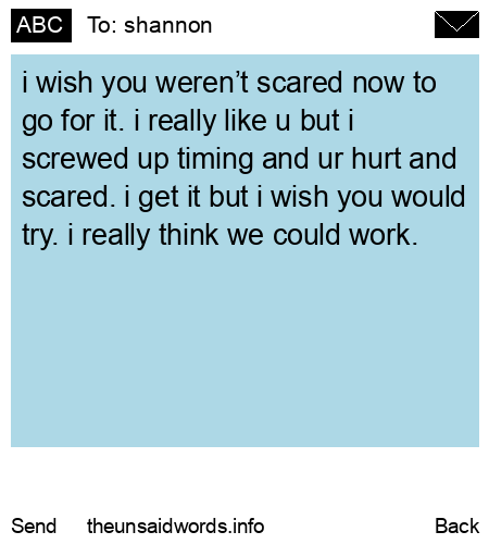 unsent message to shannon