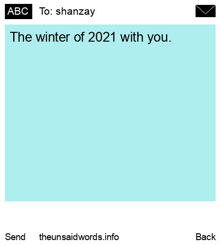 unsent message to shanzay