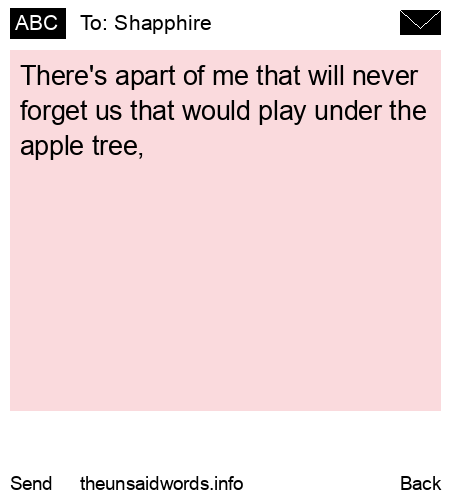unsent message to Shapphire 