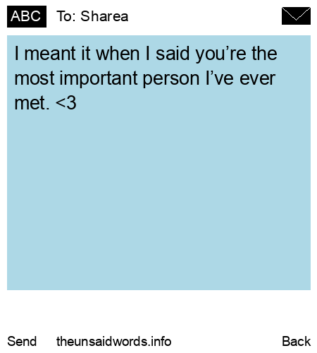 unsent message to Sharea