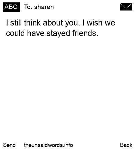 unsent message to sharen