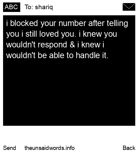 unsent message to shariq