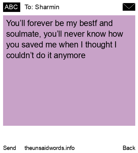 unsent message to Sharmin