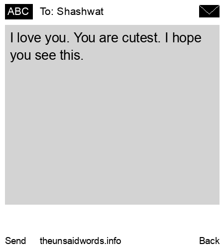 unsent message to Shashwat 