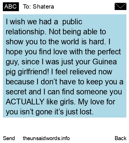 unsent message to Shatera