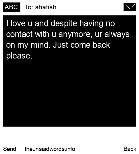 unsent message to shatish