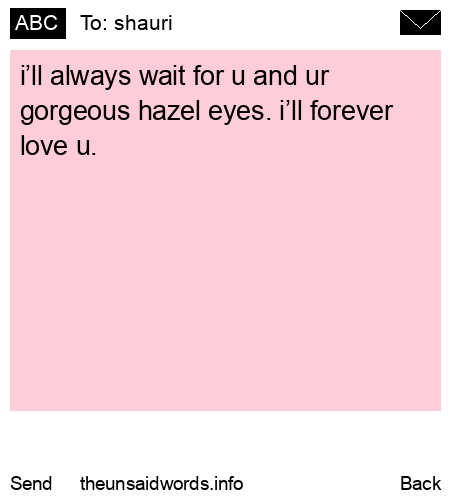 unsent message to shauri