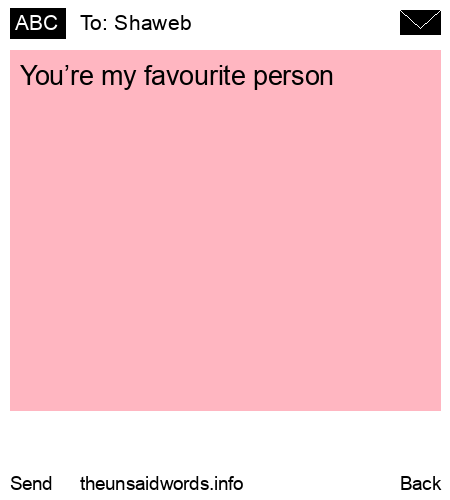 unsent message to Shaweb