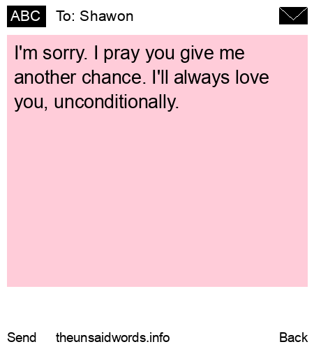 unsent message to Shawon