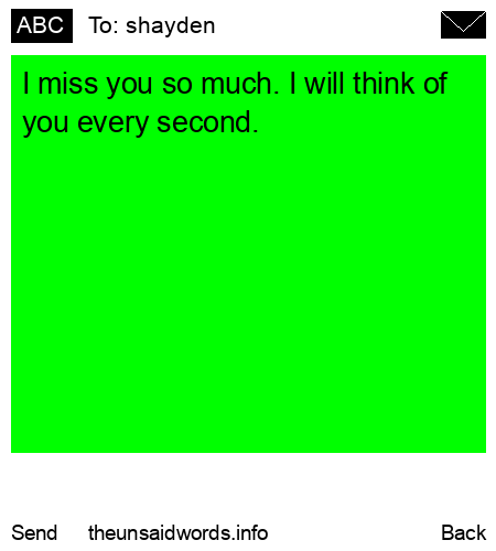 unsent message to shayden