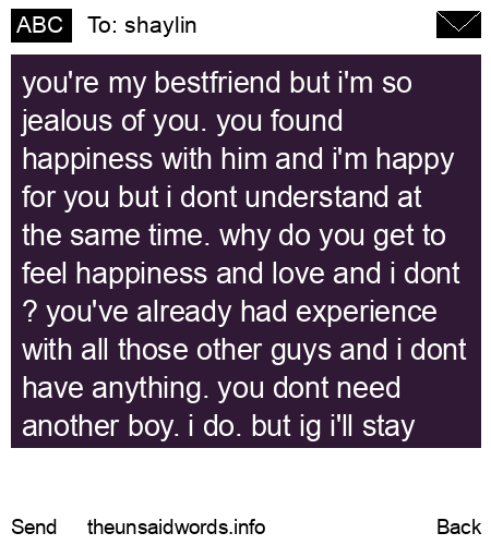 unsent message to shaylin