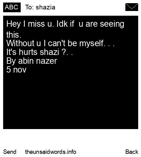 unsent message to shazia