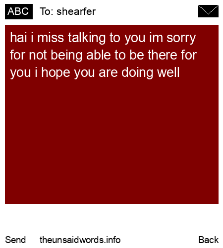 unsent message to shearfer