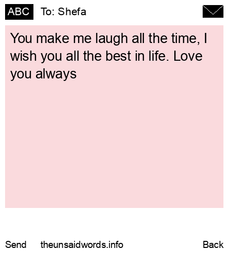 unsent message to Shefa